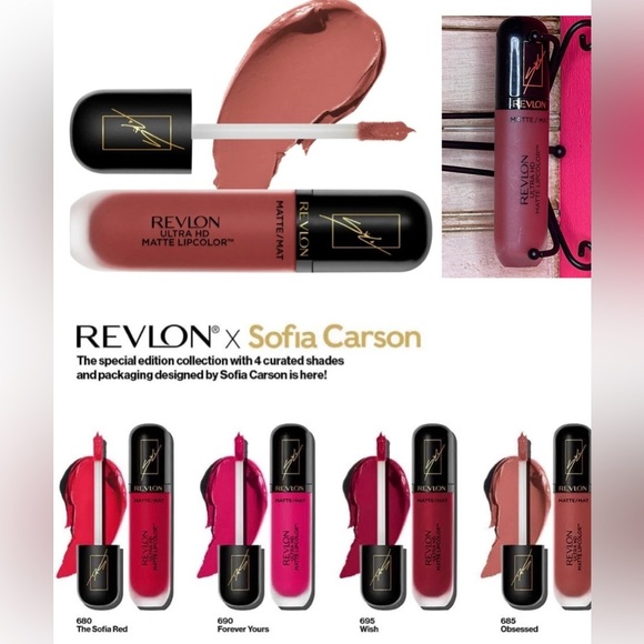Revlon x Sophia Carson Ultra HD Matte Lipcolor •OBSESSED - Picture 1 of 4